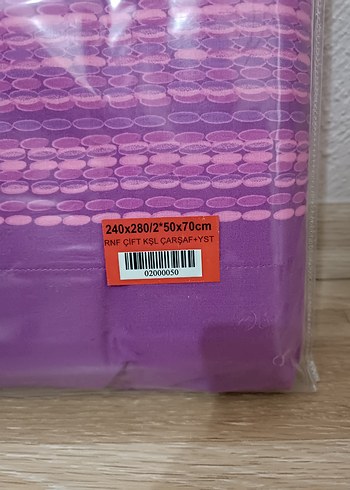 Mor Baskılı Çift Kişilik çarşaf seti