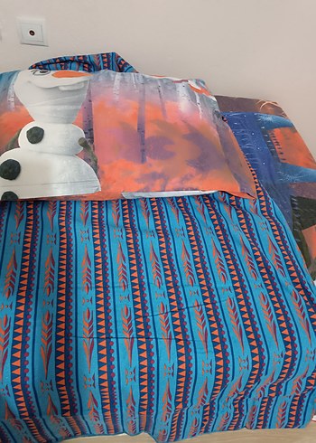Beden beyaz Renk Renkli Frozen nevresim seti flanel