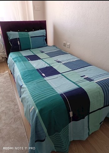 English Home Mavi ekose desenli nevresim seti