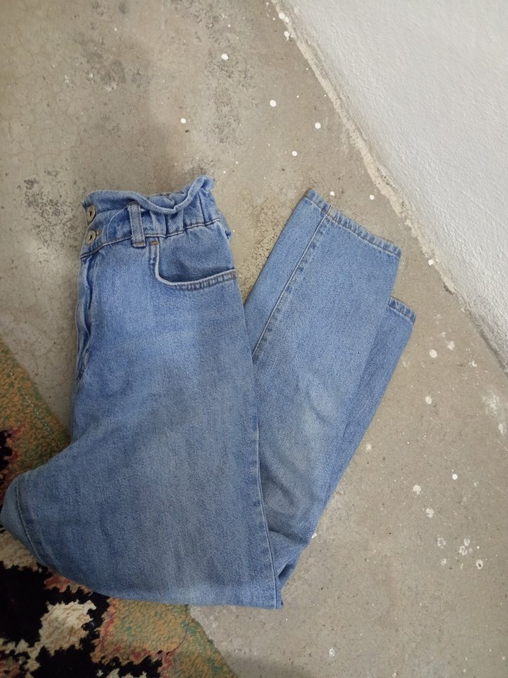 Açık Mavi Yüksek Bel Denim Jean — görsel 2/5