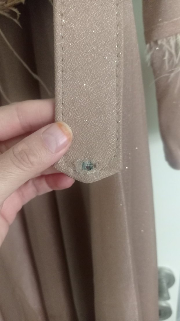 Bej Uzun Kollu Kadın Abiye Elbise - Görsel 4