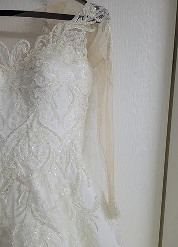 40 Beden beyaz Renk Gelinlik/bride/wedding dress/dügün