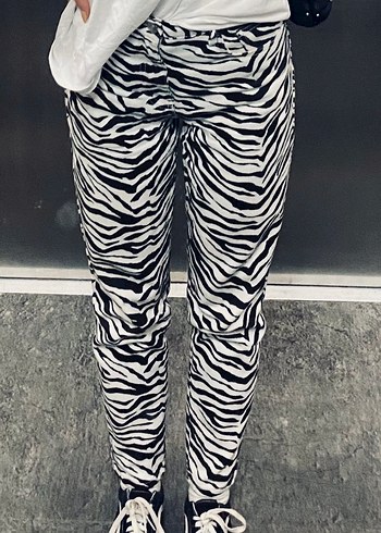 Mango Zebra Desenli Pantolon