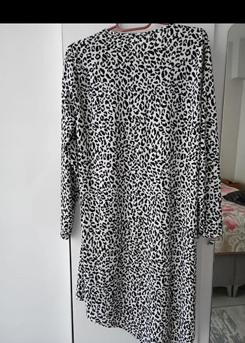 m Beden Zebra Desenli Uzun Kollu Salaş Tunik