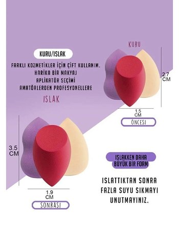 Renkli Makyaj Sünger Seti MUJGAN - Görsel 2