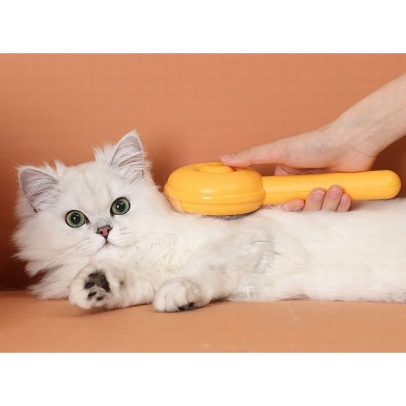 Hamburger Şekilli Otomatik Temizlenen Evcil Hayvan Tarağı - Görsel 3