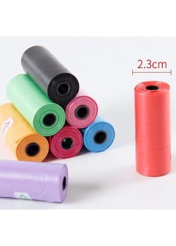 12'Li Köpek Dışkı Poşeti Düz Renkli Set - Görsel 3