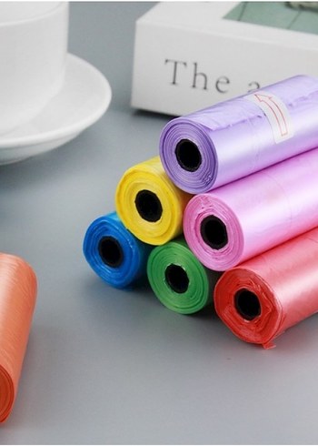 12'Li Köpek Dışkı Poşeti Düz Renkli Set - Görsel 2