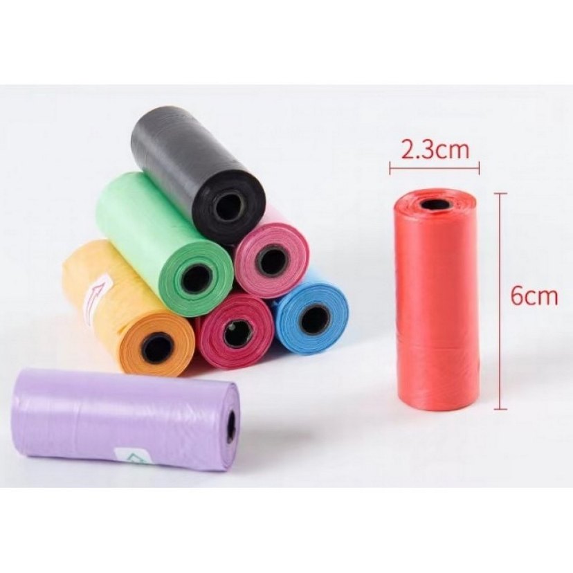 12'Li Köpek Dışkı Poşeti Düz Renkli Set - Görsel 3