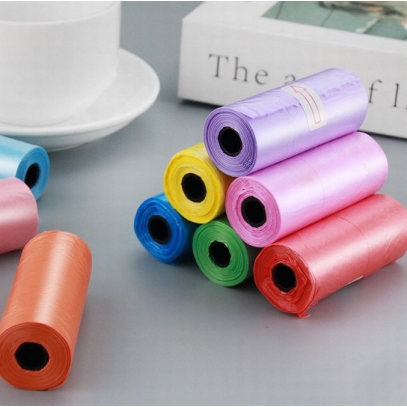 12'Li Köpek Dışkı Poşeti Düz Renkli Set - Görsel 2