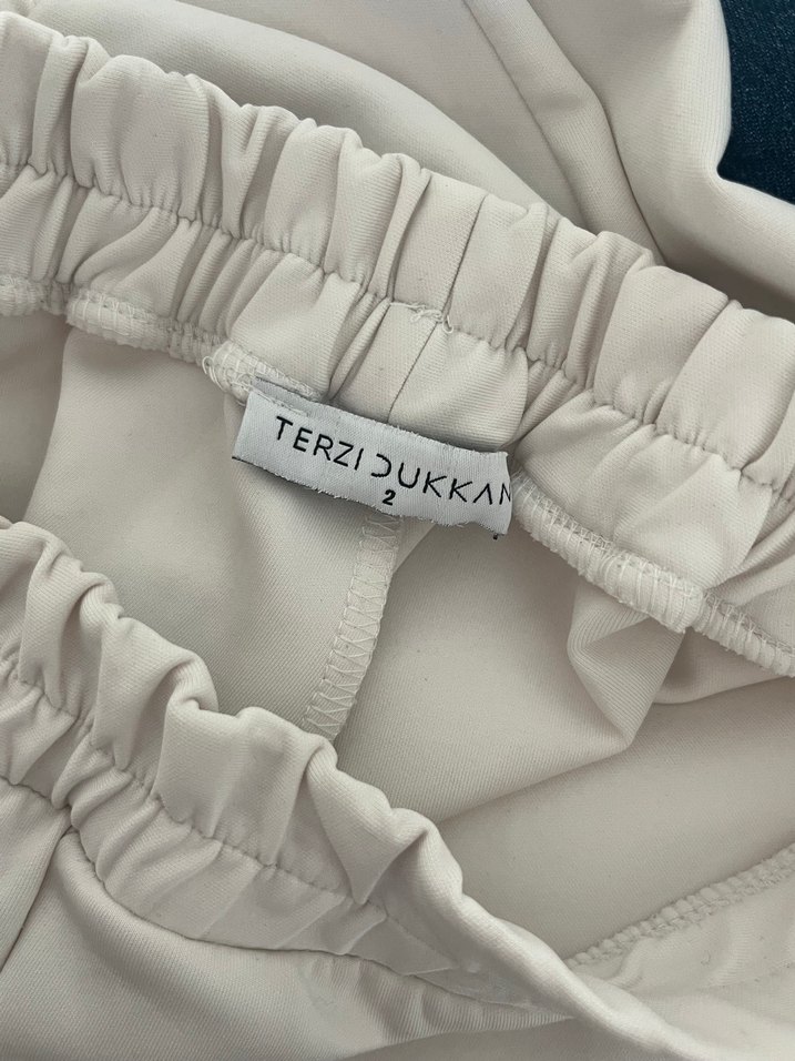 Beyaz Kadın Kumaş Pantolon - Görsel 3
