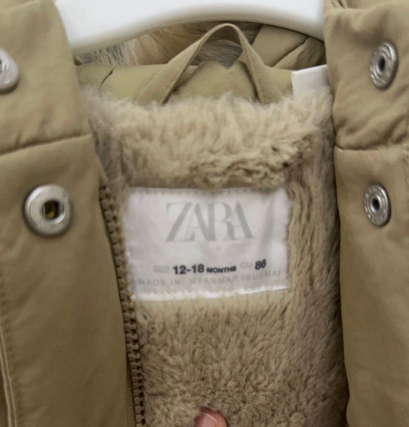 Zara bej Çocuk Düğmeli Sade Kaban - Görsel 2