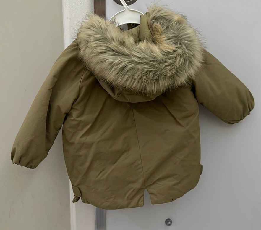 Zara bej Çocuk Düğmeli Sade Kaban - Görsel 3