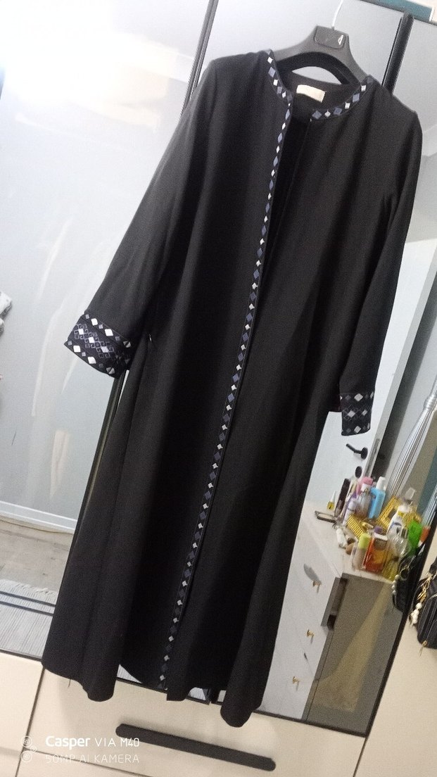 Siyah Nakışlı Uzun kap oldukça kalın kışlık tır - Görsel 2