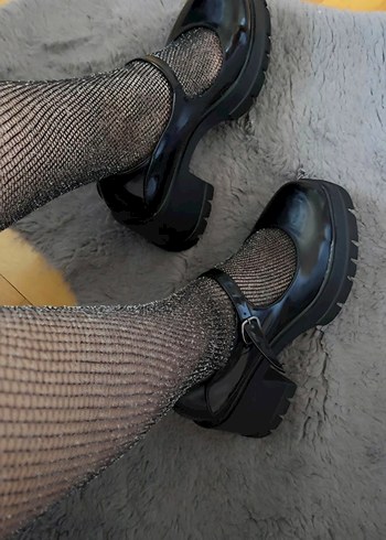 gothic siyah platform topuklu ayakkabı - Görsel 3