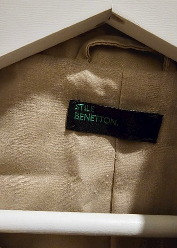 Düğmeli Bej Kadın Trençkot - Görsel 3