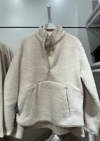Gri Yüksek Yaka Kadın Peluş Ceket