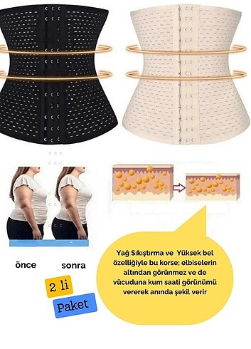 Doğum Sonrası Lohusa Korsesi 2 li PAKET 