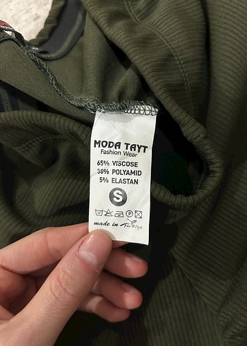 Kadın Yeşil Belli Kumaş Pantolon - Görsel 3