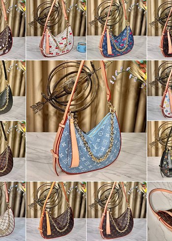 Louis Vuitton Renkli Zincir Detaylı Bohem Kadın Çanta
