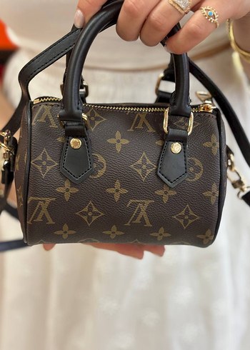 Louis Vuitton Kahverengi Baskılı Deri Kadın Çanta