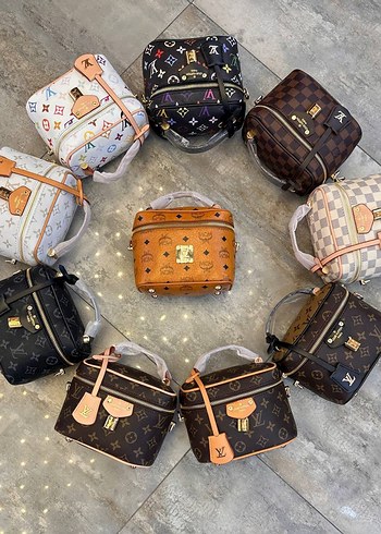 Louis Vuitton Beyaz Desenli Deri Bohem Zincirli Kadın Çanta