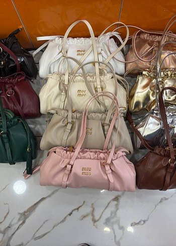 Miu Miu Miu Miu Pembe Deri Kadın El Çantası