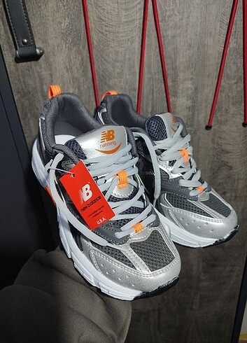 New balance füme turuncu spor ayakkabı 
