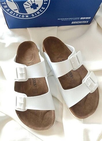 Birkenstock arizona beyaz terlik 