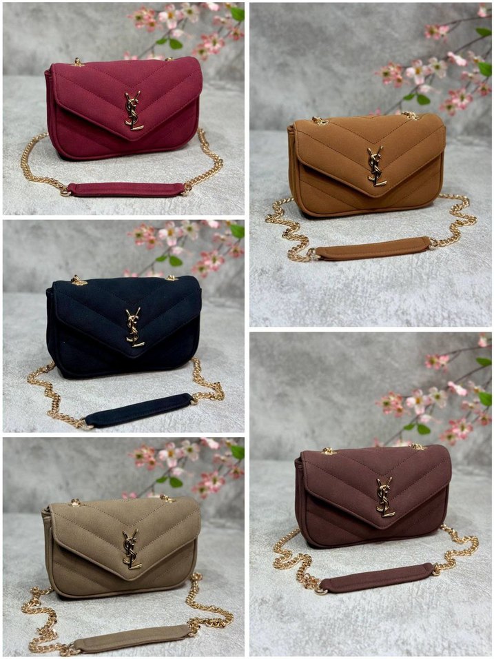 Süet Zincir Detaylı Kadın Çanta - Görsel 4