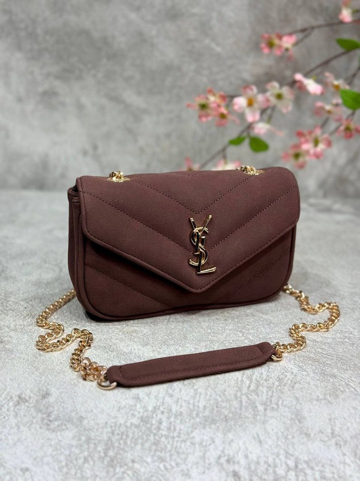 Süet Zincir Detaylı Kadın Çanta - Görsel 2