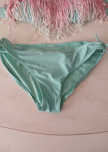 Püsküllü Turkuaz Mini Bikini - Görsel 5