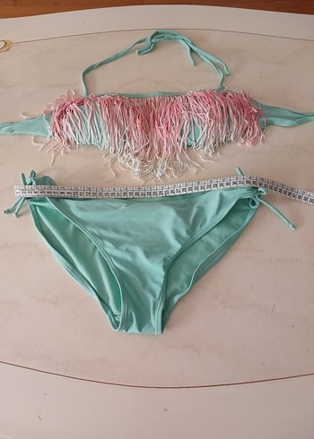 LC Waikiki Püsküllü Turkuaz Mini Bikini