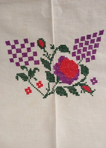 Vintage  karyola kenarı örtü - Görsel 2