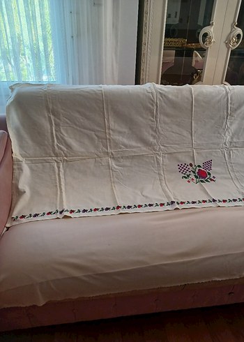 Vintage  karyola kenarı örtü - Görsel 6