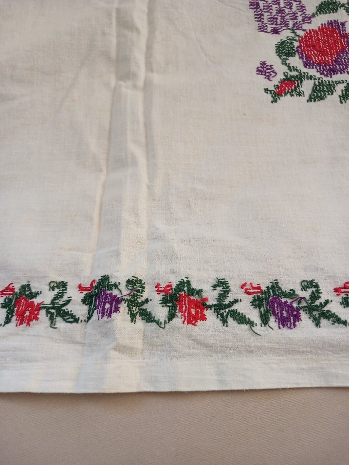 Vintage  karyola kenarı örtü - Görsel 3