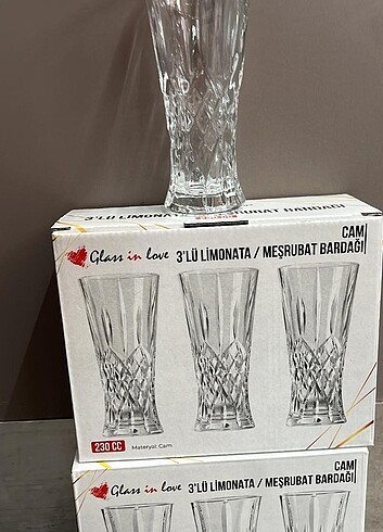 Limonata / meşrubat bardağı 3lü