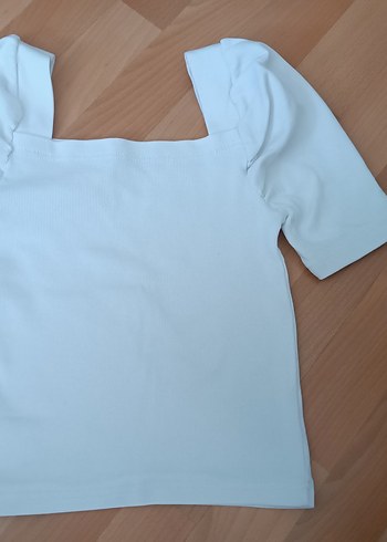 Diğer 2 li Siyah Ve Beyaz Kare Yaka Kısa Kollu Bluz