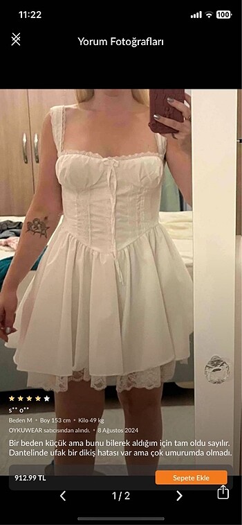 Zara Prenses Model Beyaz Elbise Etiketli