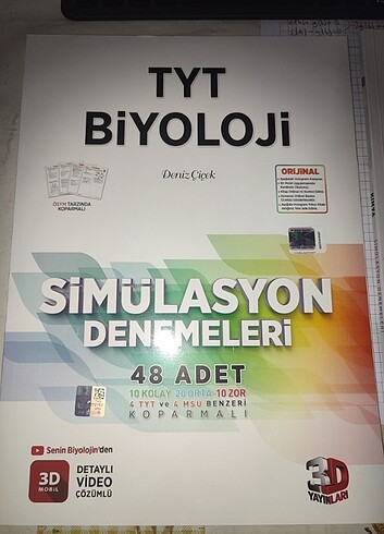 3D 48li TYT Biyoloji Denemeleri 2023-2024