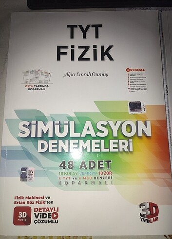 3D 48li TYT Fizik Denemeleri 2023-2024