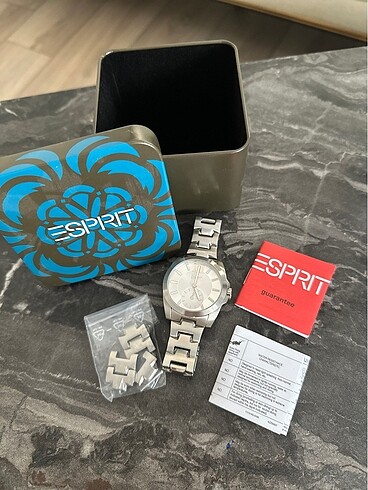 Esprit erkek kol saat gümüs rengi