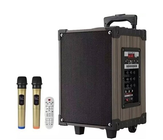 LT 910 BLUETOOTH KARAOKE HOPORLOR ÇİFT MİKROFON USB RADYO
