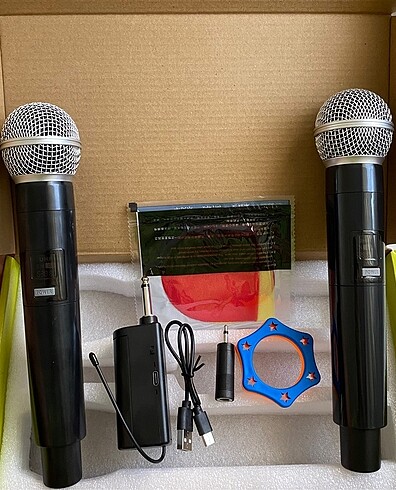 PROFESYONEL ŞARJLI BLUETOOTHLU TAK ÇALIŞTIR MİKROFON 2 ADET