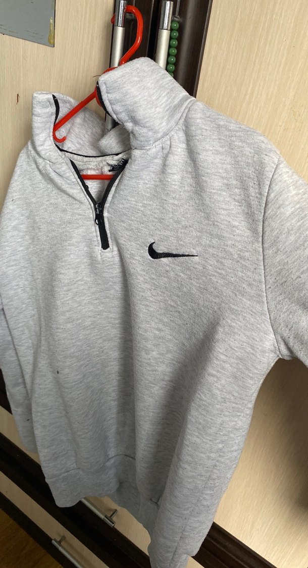 Gri Erkek Yarım Fermuarlı Sweatshirt - Görsel 2