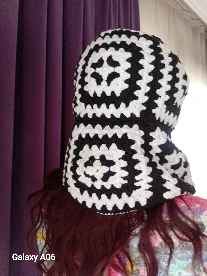 Siyah Örgü Kadın Bere,atkı - Görsel 4