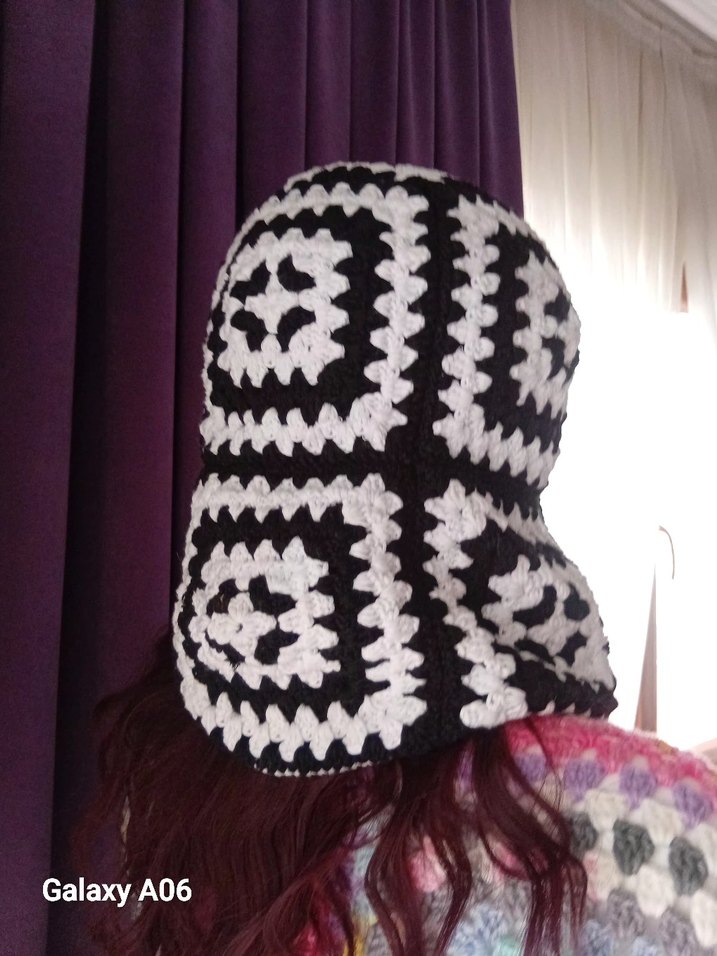 Siyah Örgü Kadın Bere,atkı - Görsel 3