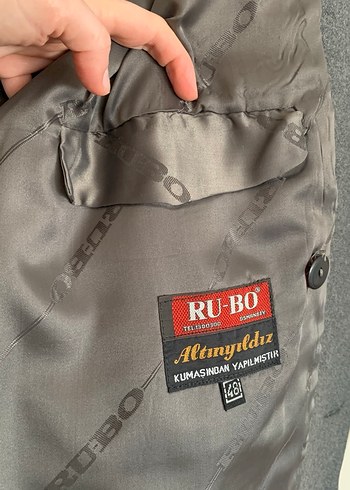 Gri Kemerli yün Erkek Kaban - Görsel 16