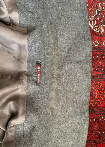 Gri Kemerli yün Erkek Kaban - Görsel 12