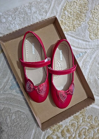 Kız Çocuk Kırmızı Fiyonklu Babet - Görsel 4